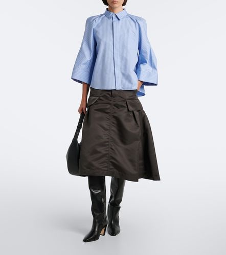 Camicia in popeline di misto cotone a righe - Sacai - Modalova