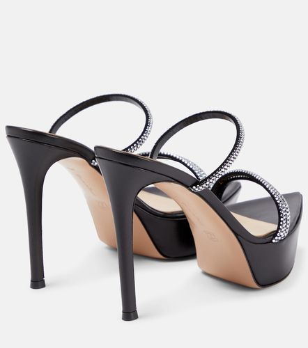 Embellished leather platform sandals - Gianvito Rossi - Modalova