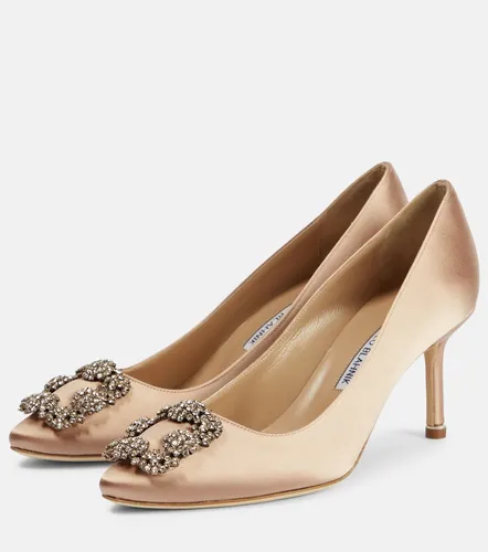Hangisi 70 embellished satin pumps - Manolo Blahnik - Modalova