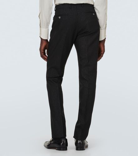 Atticus striped mohair-blend jacquard slim pants - Tom Ford - Modalova