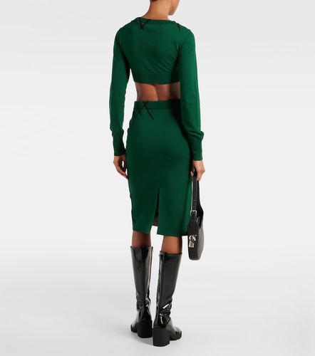 Pullover Argyle cropped in cotone - Burberry - Modalova