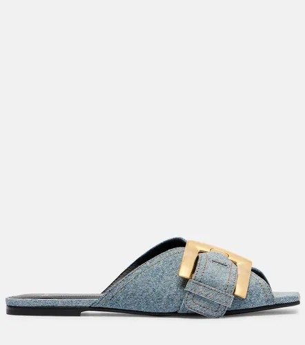 Sandalias Anthem de denim de algodón - Balmain - Modalova