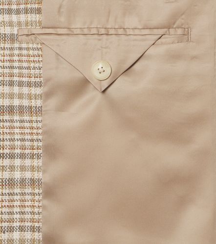 Checked silk and linen tweed jacket - Auralee - Modalova