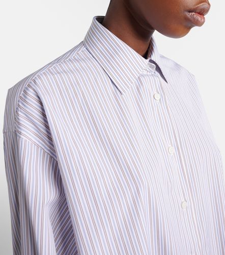 Camicia oversize in popeline di cotone a righe - Prada - Modalova