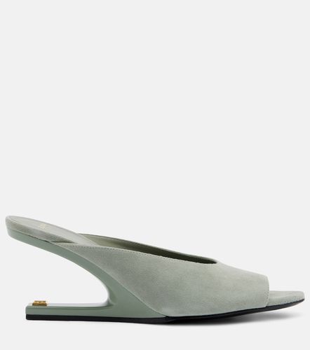 Balmain Mules con zeppa in camoscio - Balmain - Modalova