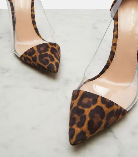 Pumps Plexi in TPU e suede con stampa - Gianvito Rossi - Modalova