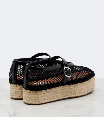 Alaïa Alpargatas de red con piel - Alaia - Modalova
