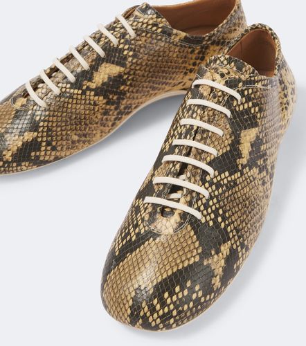 Snake-effect leather sneakers - Dries Van Noten - Modalova