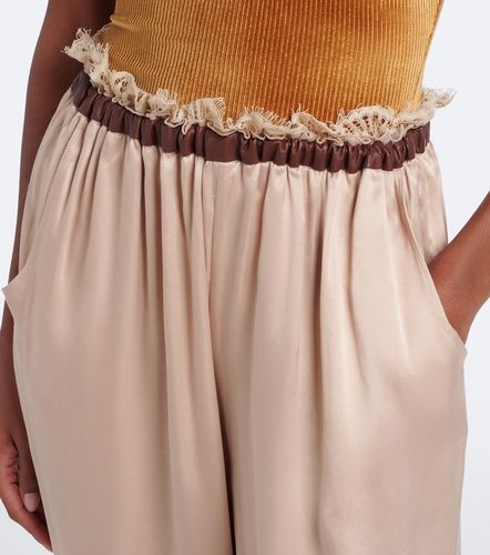 Pantalones capri con piel - Jacques Wei - Modalova