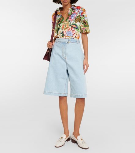 Camicia in cotone con stampa floreale - Etro - Modalova