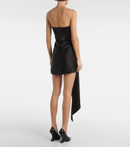 Vestido corto de satén con lazo - David Koma - Modalova