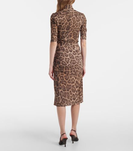 Leopard-printed ruched midi skirt - Stella McCartney - Modalova