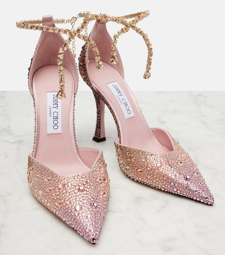 Salones Stevie 100 de satén con cristales - Jimmy Choo - Modalova