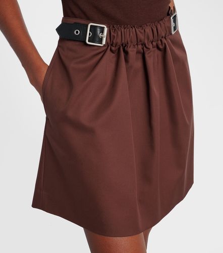 Belted cotton and silk twill miniskirt - Loewe - Modalova