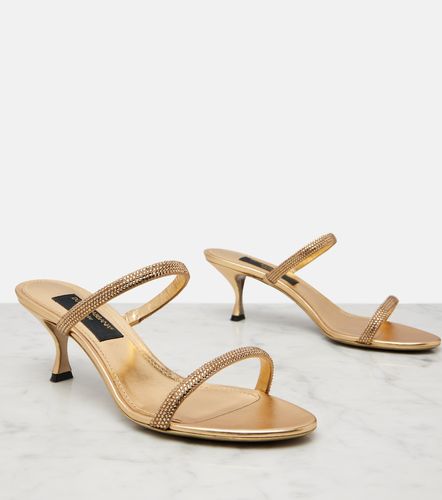 Mules de satén con cristales - Dolce&Gabbana - Modalova