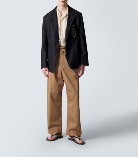 Pantalones anchos de sarga de algodón - Lemaire - Modalova