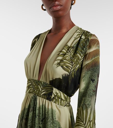 Vestido largo de seda estampado - Johanna Ortiz - Modalova