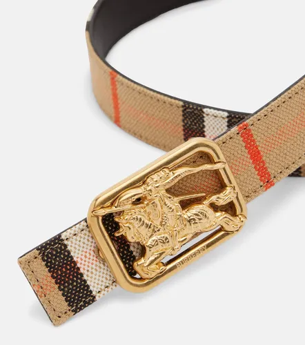 Cinturón reversible con EKD y Check - Burberry - Modalova