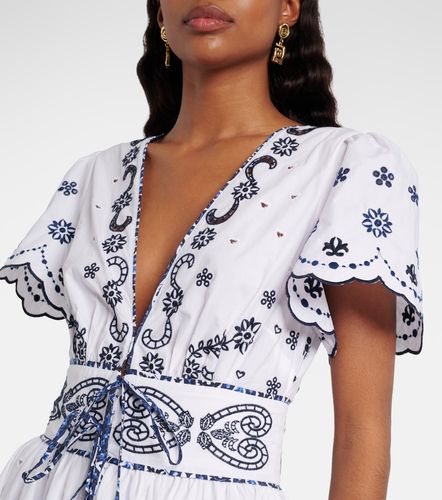 Vestido corto de algodón bordado - Camilla - Modalova