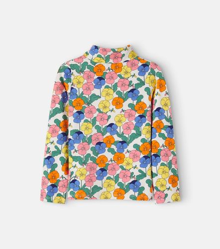 Top de cuello alto de algodón floral - Mini Rodini - Modalova