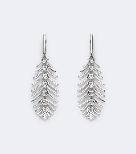 Orecchini Candy Crush Feather in oro bianco 18kt con diamanti - Kamyen - Modalova