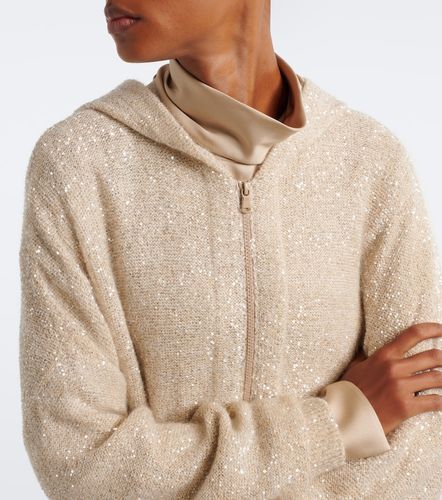 Kapuzenjacke aus Strick mit Pailletten - Brunello Cucinelli - Modalova