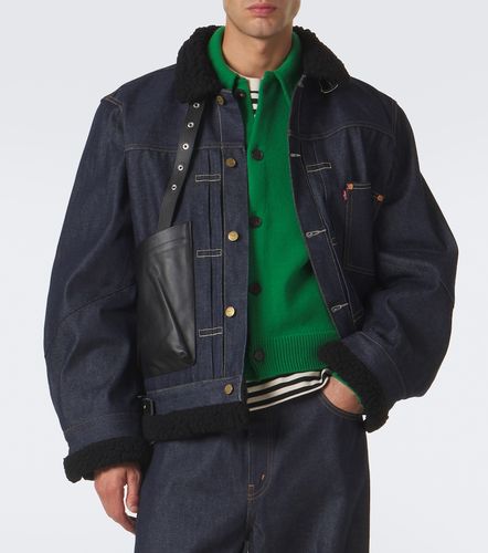 Sacai Chaqueta de denim con piel - Sacai - Modalova