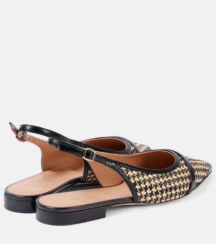 Bailarinas Jama de rafia con piel - Malone Souliers - Modalova