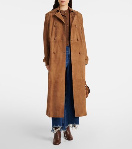Nour Hammour Tate suede trench coat - Nour Hammour - Modalova