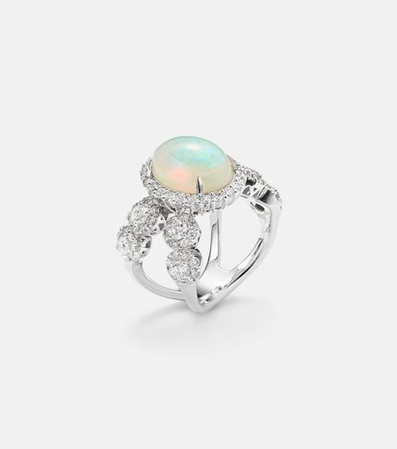 Anillo Reign Supreme de oro blanco de 18 ct con diamantes y ópalo - Yeprem - Modalova