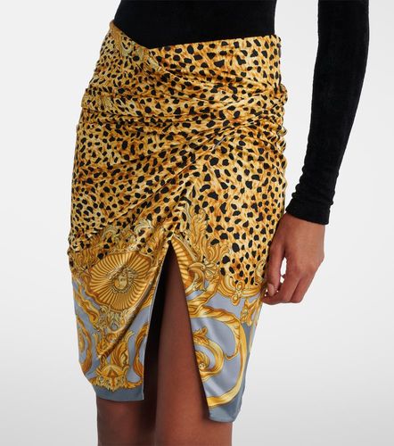 Minifalda de jersey estampada - Versace - Modalova