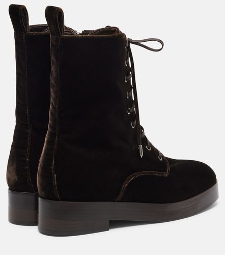 Schnürstiefel Ben 20 aus Samt mit Leder - Aquazzura - Modalova