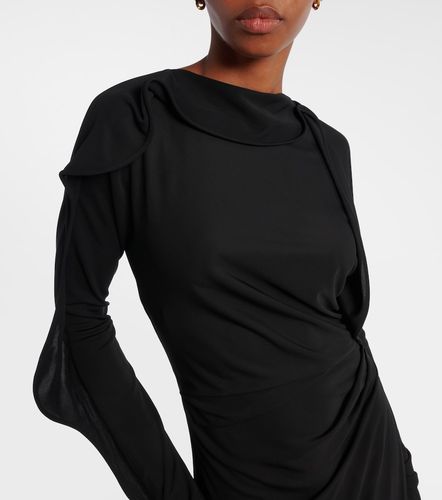 Vestido largo de jersey drapeado - Victoria Beckham - Modalova
