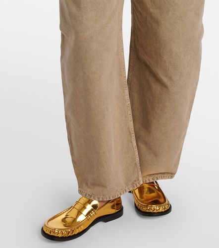 Loewe Wool-trimmed barrel-leg jeans - Loewe - Modalova