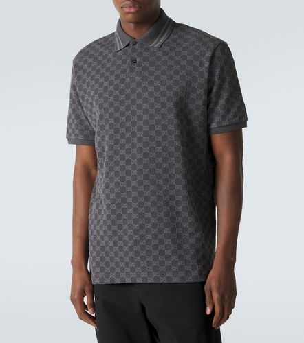 Polo de piqué de algodón con GG en jacquard - Gucci - Modalova