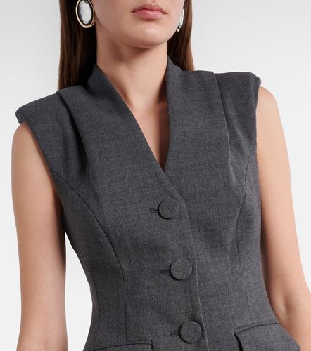 Abito lungo Peplum in raso - Self-Portrait - Modalova