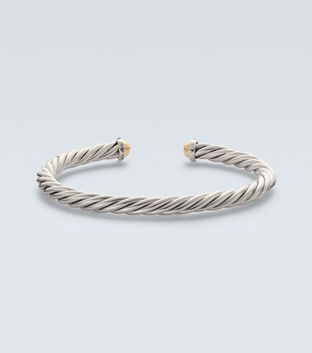Pulsera Cable de plata de ley y oro de 14 ct con diamantes - David Yurman - Modalova