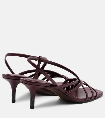 Monili leather slingback sandals - Brunello Cucinelli - Modalova