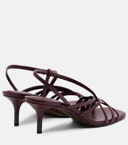 Slingback-Sandalen Monili aus Leder - Brunello Cucinelli - Modalova