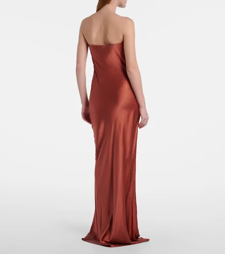 Draped silk charmeuse bustier gown - The Sei - Modalova
