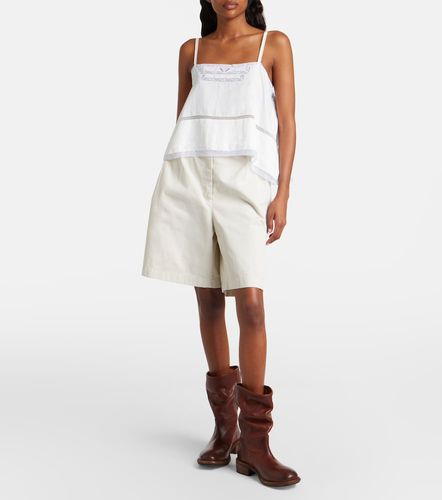 Cotton gabardine Bermuda shorts - Prada - Modalova