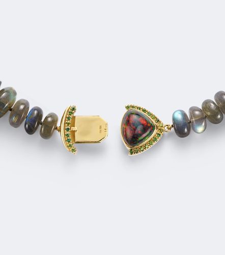Collar de oro de 18 ct con cuentas y piedras - Ileana Makri - Modalova