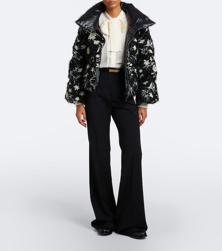 Chaqueta de plumas floral bordada - Moncler - Modalova