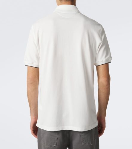 Polo de piqué de algodón con logo - Brunello Cucinelli - Modalova