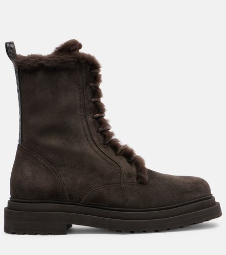 Stivali stringati Monili in suede - Brunello Cucinelli - Modalova