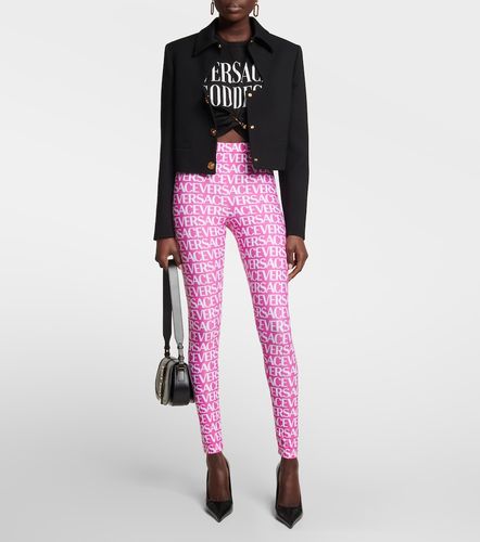 Versace Leggings con logo - Versace - Modalova