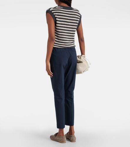 Pantaloni in twill di misto cotone - Brunello Cucinelli - Modalova