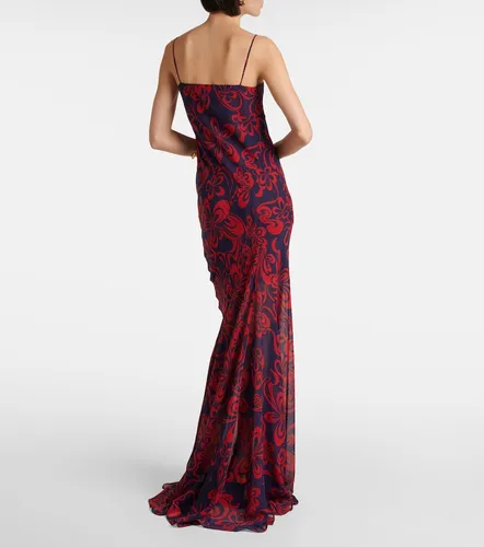 Vestido largo de georgette de seda - Dries Van Noten - Modalova