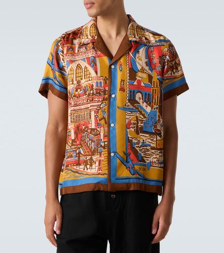 Camisa bowling Manhattan Island de seda - Bode - Modalova