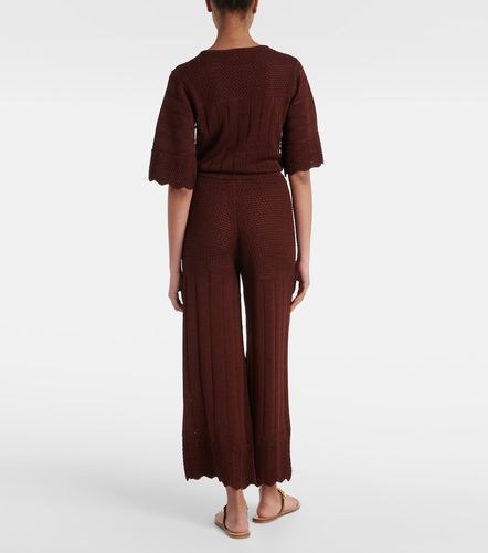Recit open-knit cotton-blend wide-leg pants - Eres - Modalova
